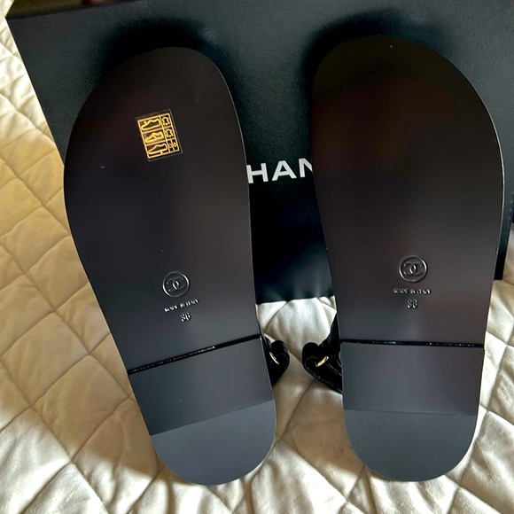 Chanel DADS SANDALS Grained Leather 36 - Picture 15 of 17